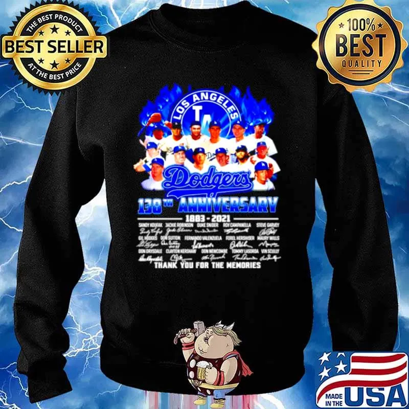 Los Angeles Dodgers 138th anniversary 1883 2021 thank you for the memories Sweater