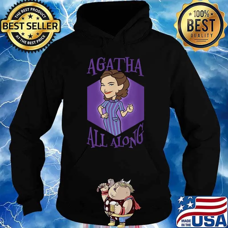 Marvel Wandavision Agatha All Along Purple Portrait Shirt Hoodie