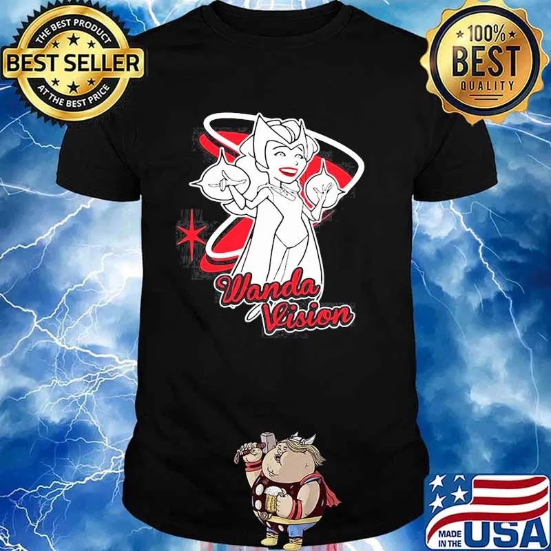 MARVEL WANDAVISION SCARLET WITCH RETRO CARTOON SHIRT Unisex