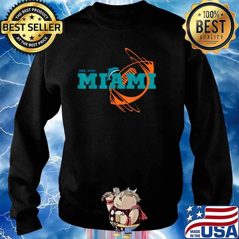Miami Est 1966 Sports Team Athletic Novelty Dolphin Shirt Sweater