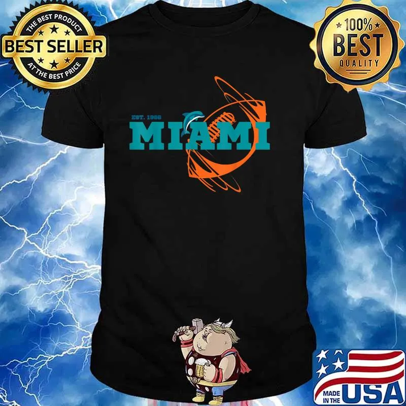 Miami Est 1966 Sports Team Athletic Novelty Dolphin Shirt