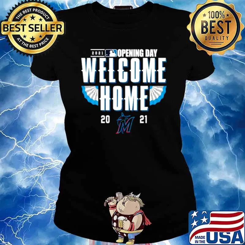 Miami Marlins 2021 Opening Day Welcome Home Ladies tee