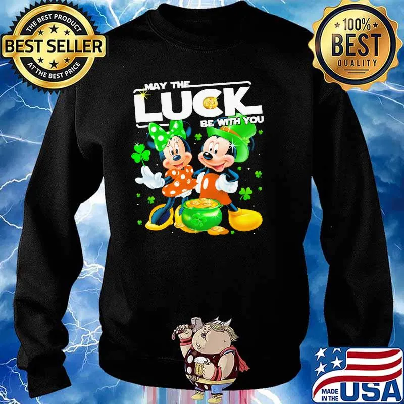 Mickey Minnie May The Luck Be With You Patrick Day Shirt Sweater