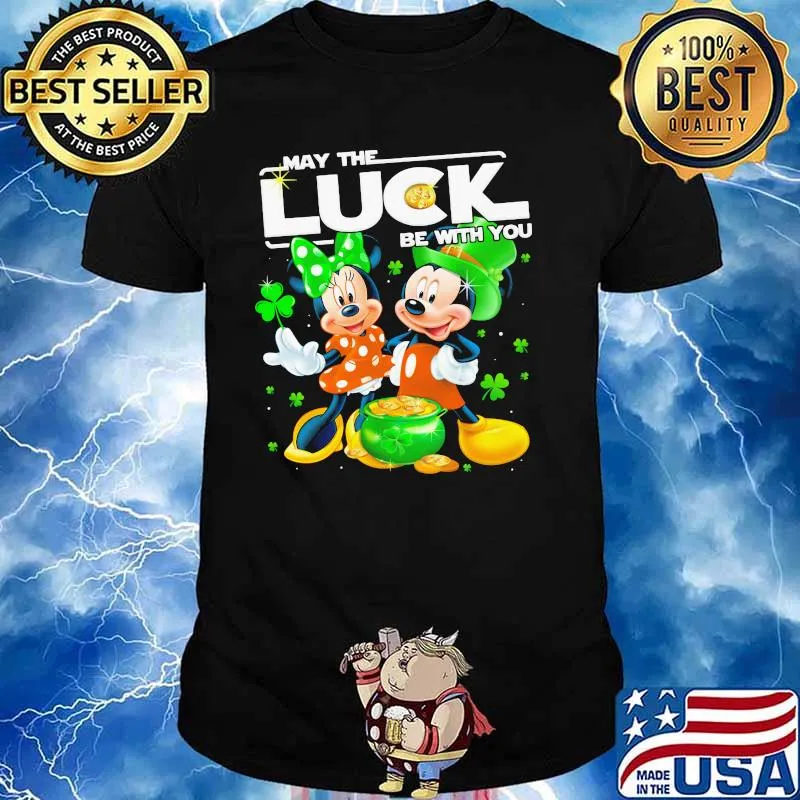 Mickey Minnie May The Luck Be With You Patrick Day Shirt