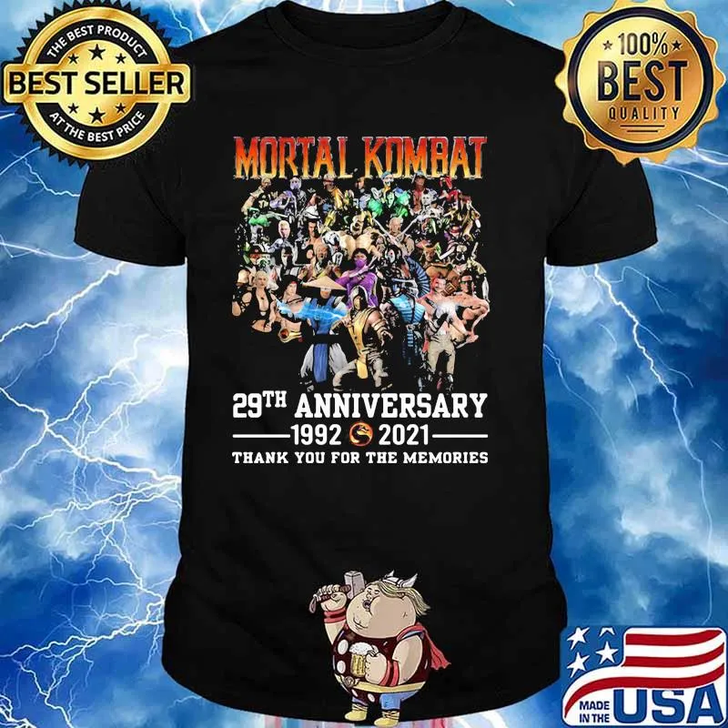 Mortal Kombat 29th Anniversary 1992 2021 Thank You For The Memories Shirt