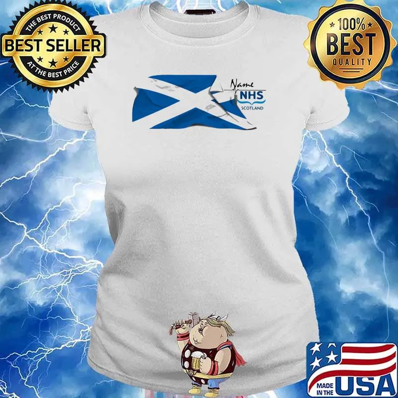 Name Nhs Scotland Flag Shirt Ladies tee