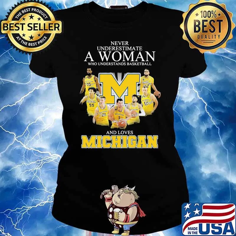 Never Underestimate A Woman Who Understand Baseball And Loves Michigan Shirt Ladies tee