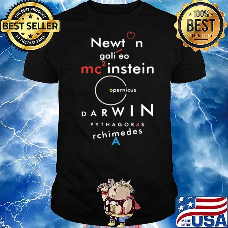 Newtn Darwin Pythagoras rchimede favscientist shirt