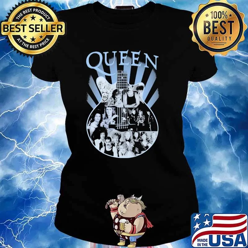 Official Queen Band Music Guitar Shirt Ladies tee