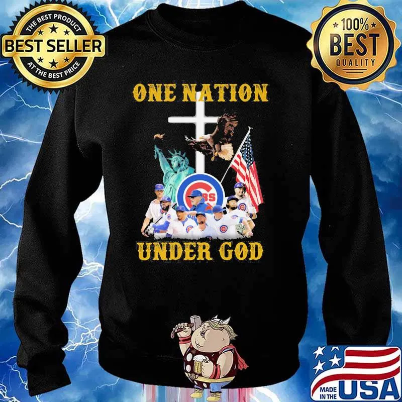 One Nation Under God American Flag Team Chicago Cubs Shirt Sweater