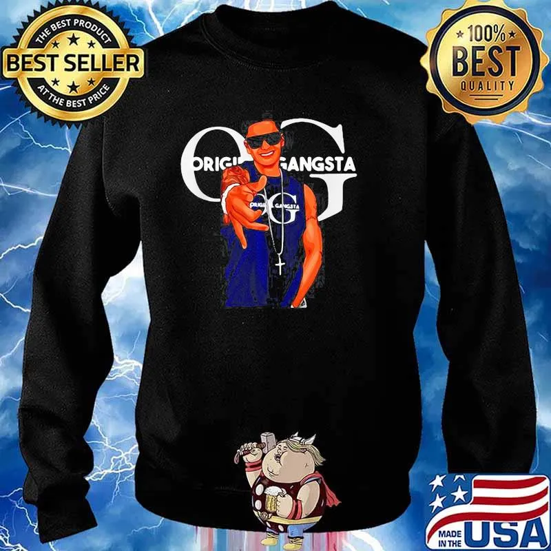 ORIGINAL GANGSTA PAULY D OG WITH SUNGLASSES AND CHAIN SHIRT Sweater