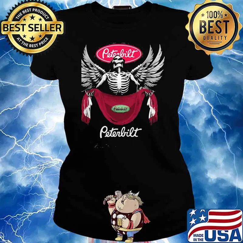 Peterbilt Skull Flag Shirt Ladies tee