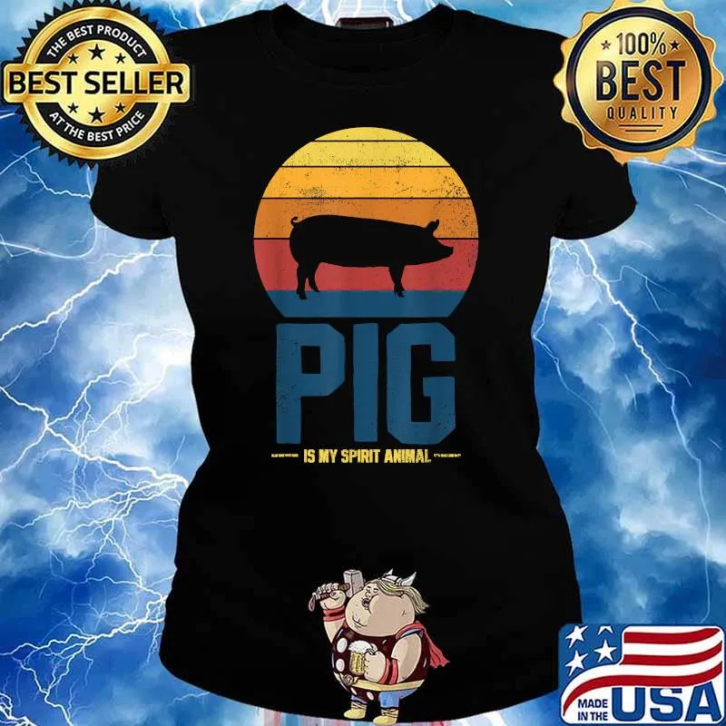 Pig Is My Spirit Vintage Shirt Ladies tee