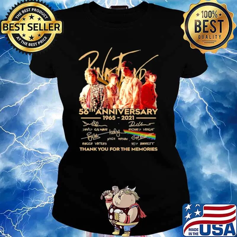 Pink Floyd 56th Anniversary 1965 2021 Signatures Thank You For The Memories Shirt Ladies tee