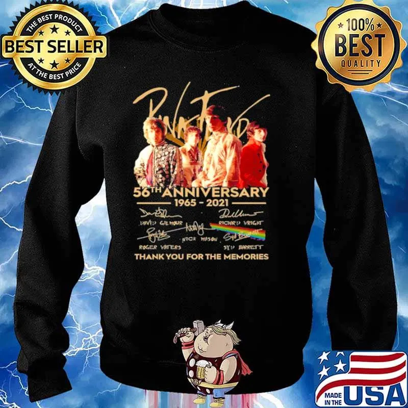 Pink Floyd 56th Anniversary 1965 2021 Signatures Thank You For The Memories Shirt Sweater