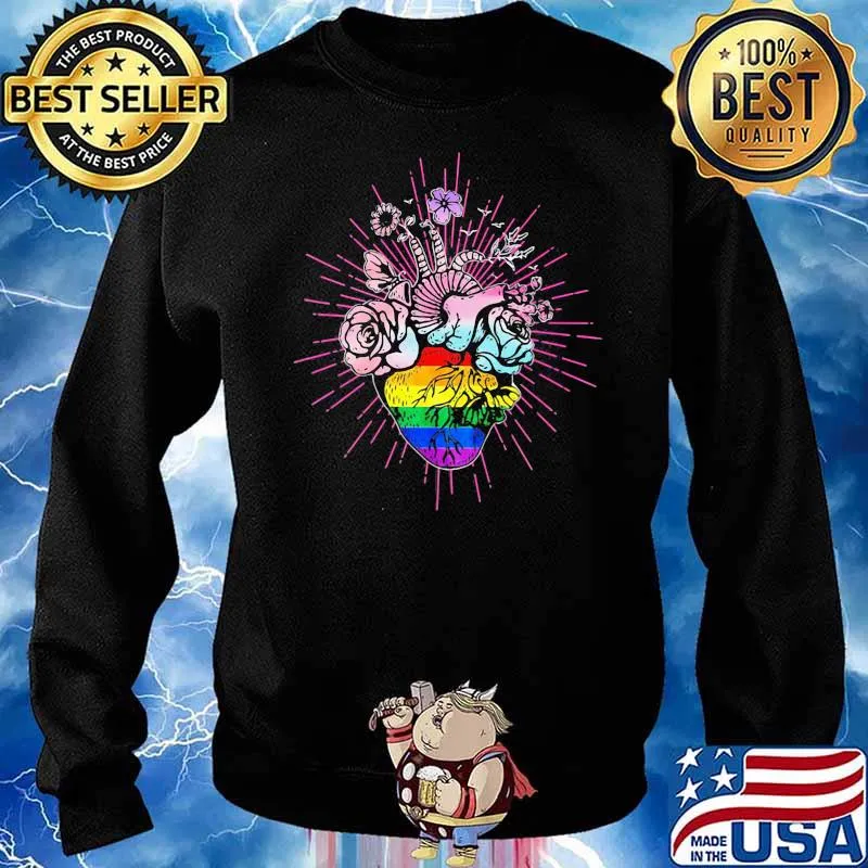 Pride Heart LGBT Flower Shirt Sweater