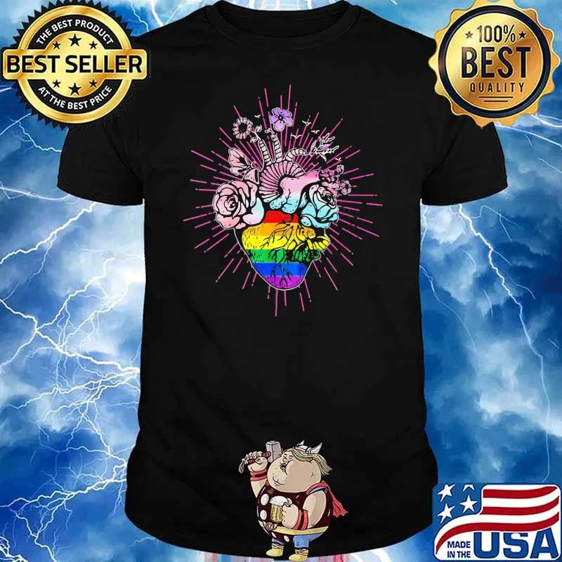 Pride Heart LGBT Flower Shirt