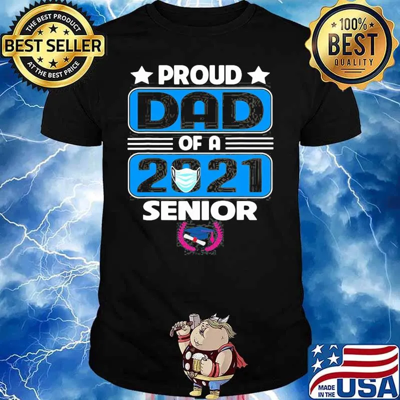 Proud Dad Of Class 2021 Senior Graduation Face Mask Shirt