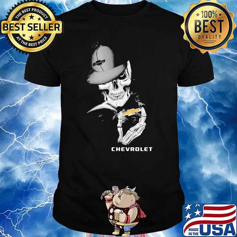 Punisher Skull Logo With Chevrolet Car Shirt