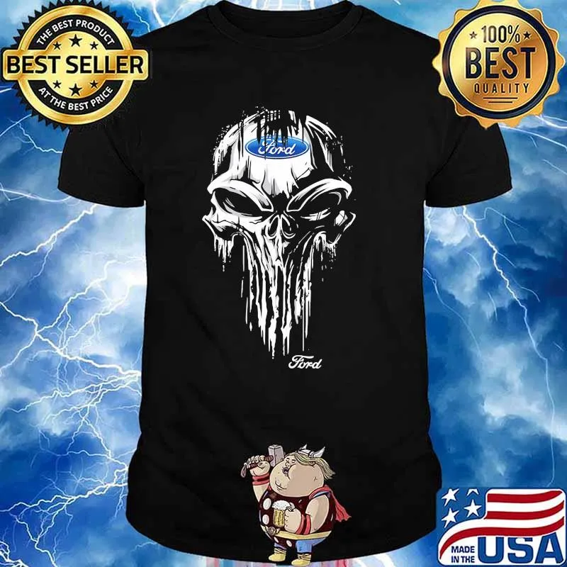 Punisher Skull With Ford Car Logo Symbol Shirt