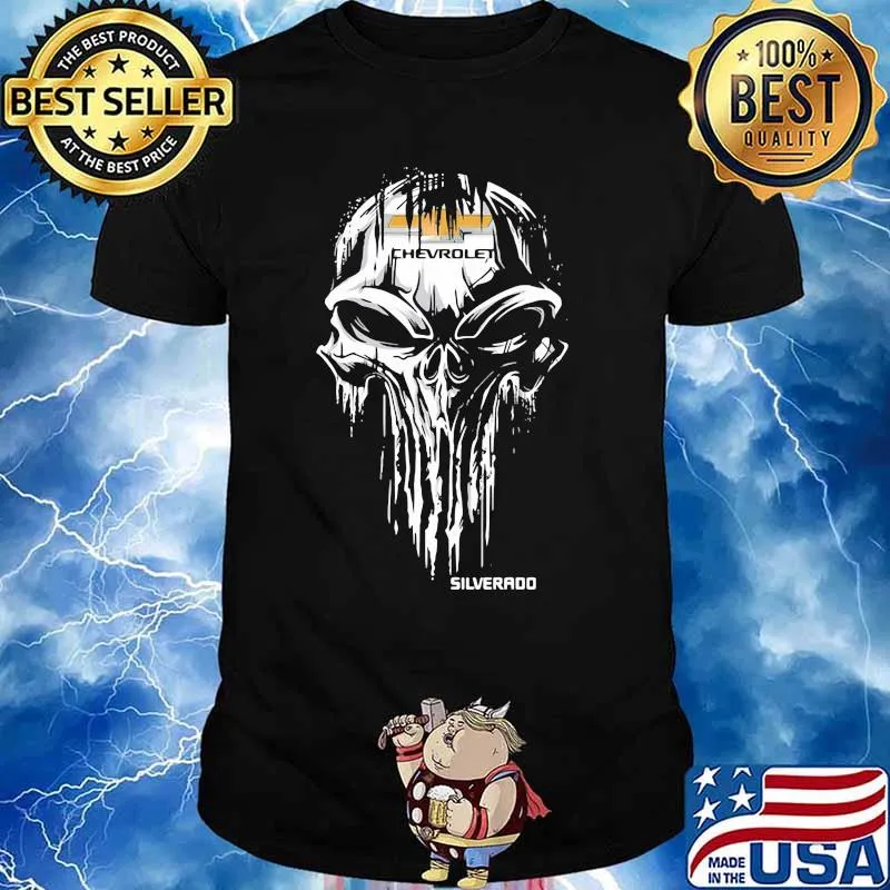 Punisher Skull With Logo Chevrolet Siverado Shirt