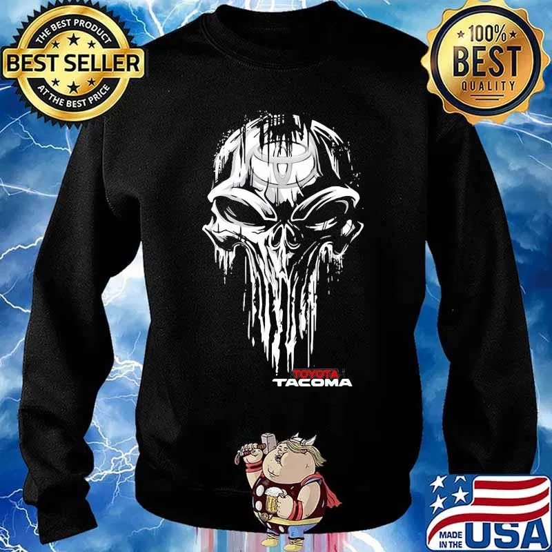 Punisher Skull With Logo Toyota Tacoma Shirt Sweater
