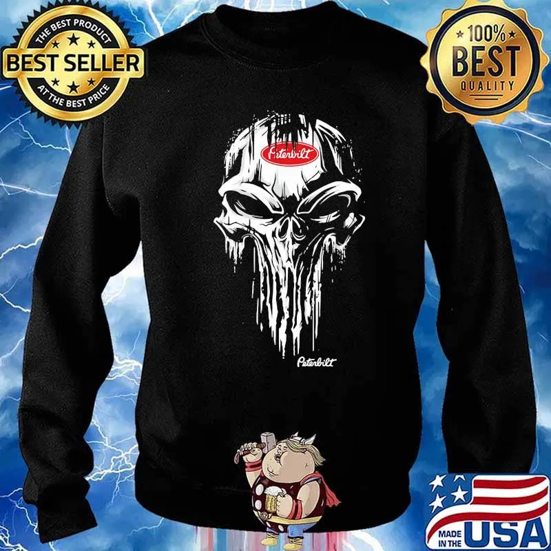 Punisher’s Skull Logo With Peterbilt Shirt Sweater