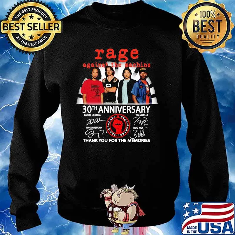Rage Against The Machine 30th Anniversary Thank You For The Memories Signatures Shirt Sweater