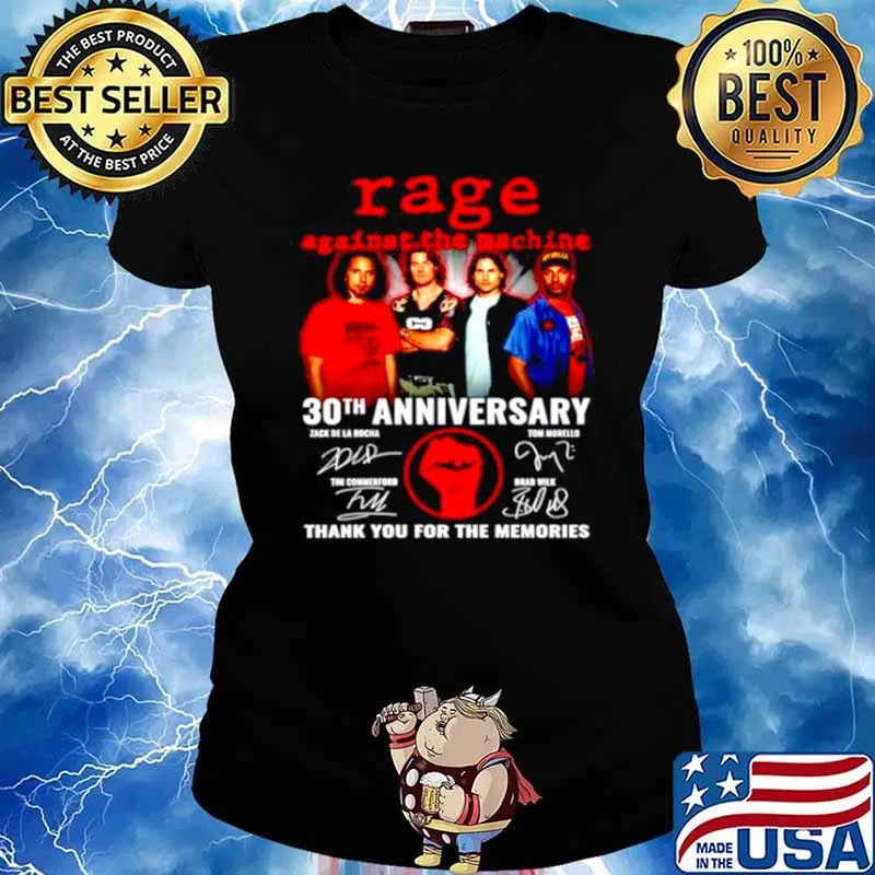 Rage against the machine 60Th anniversary signature thank for the memories Ladies tee