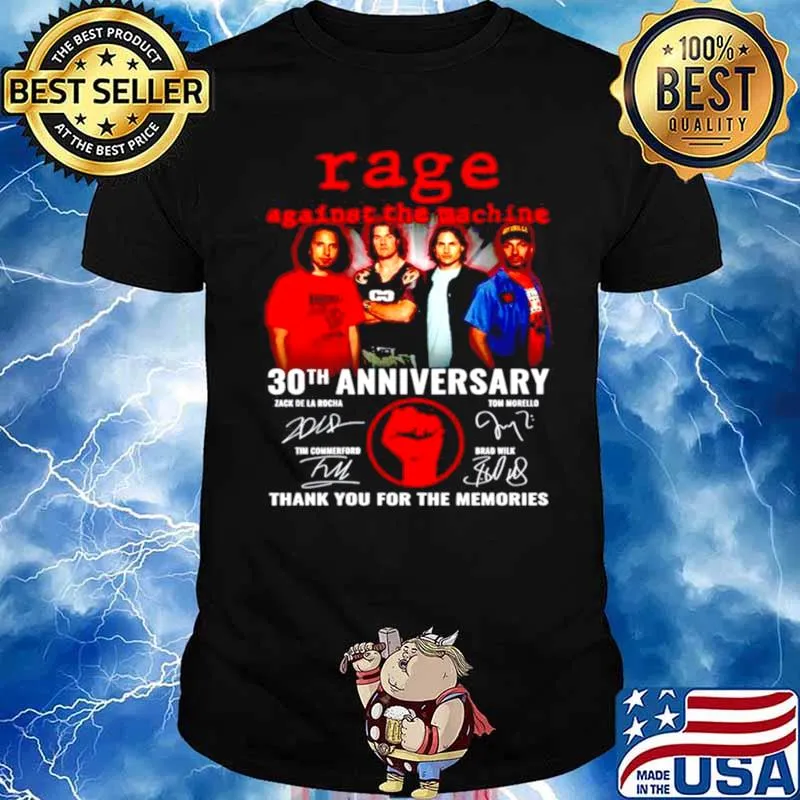 Rage against the machine 60Th anniversary signature thank for the memories shirt