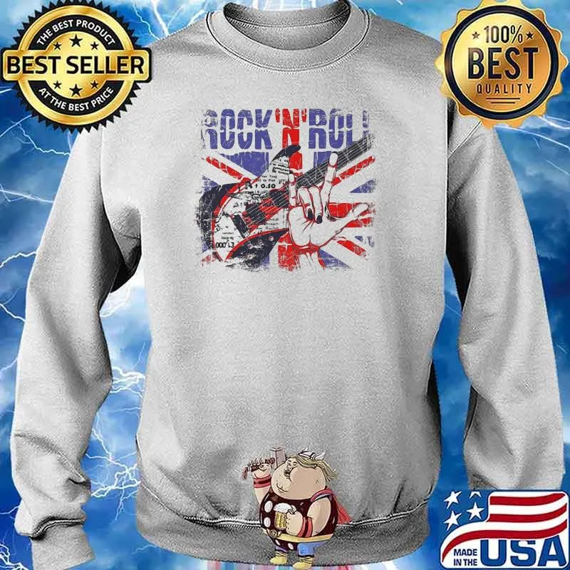 Rock N Roll Guitar Flag Shirt Sweater