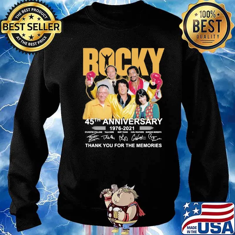 Rocky 45th Anniversary 1976 2021 Thank You For The Memories Shirt Sweater