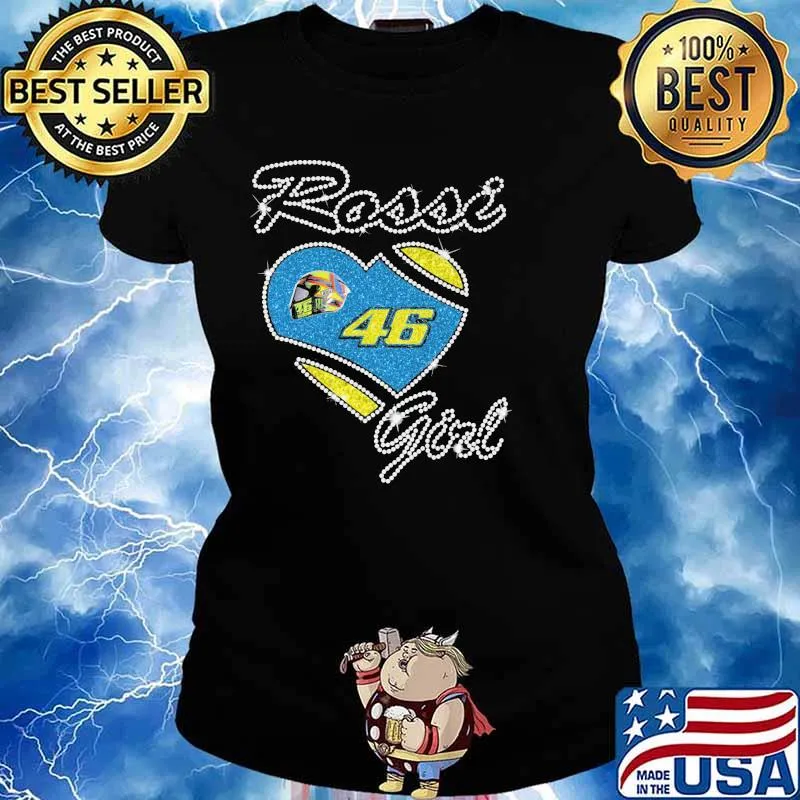Rossi Girl Legend Motogp Love Heart Shirt Ladies tee