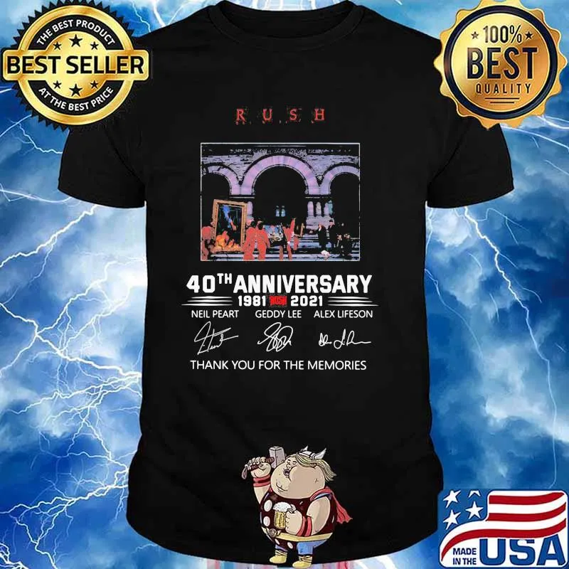 Rush 40th Anniversary 1981 2021 Thank You For The Memories Signature Shirt