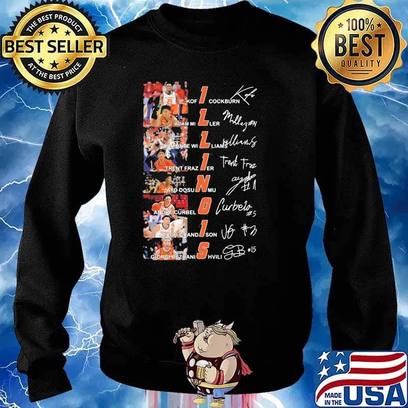 Signature Of Player Team Illinois Shirt Sweater