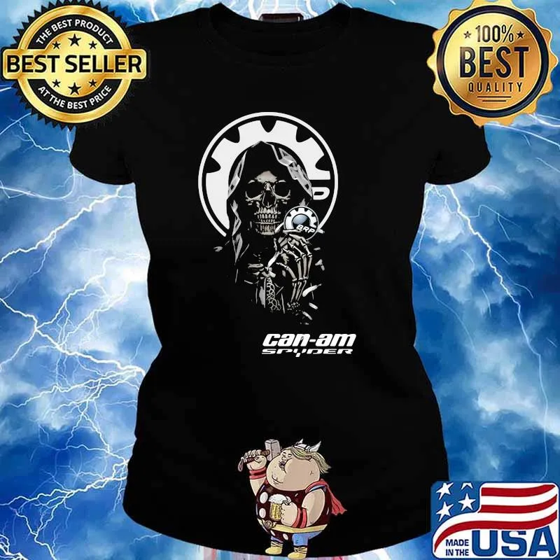 Skull Hug Can Am Spyder Brp Logo Shirt Ladies tee