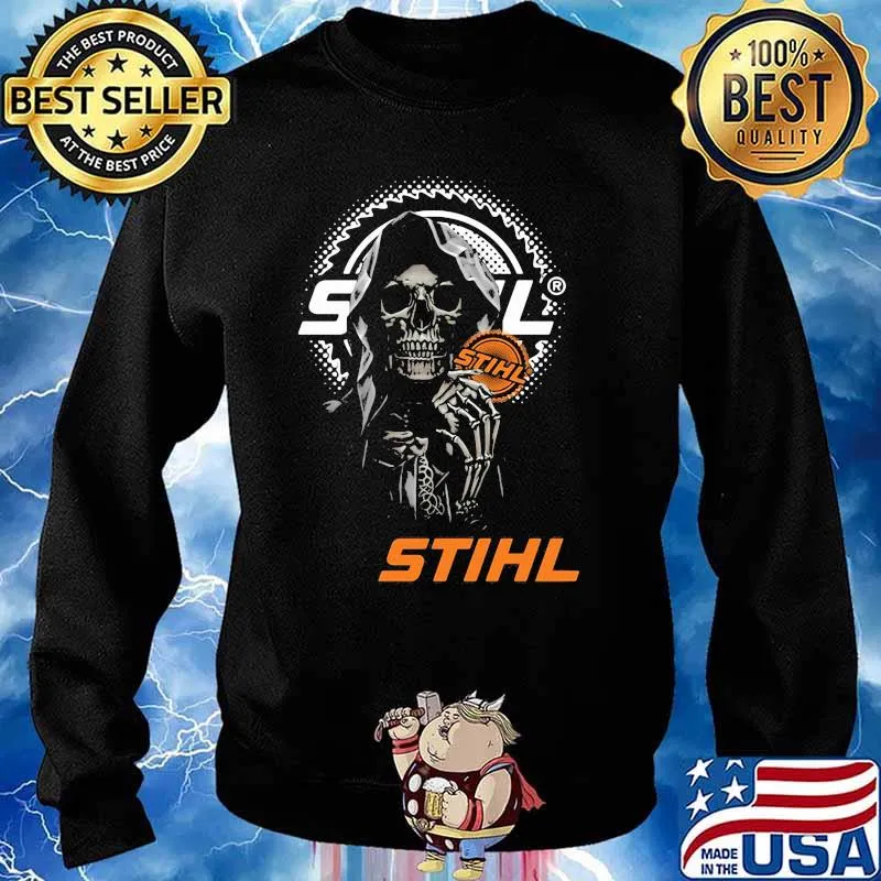 Skull With Logo Stihl Shirt Sweater