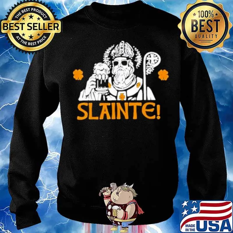 Slainte st patricks day drinking beer lover lucky shamrock Sweater