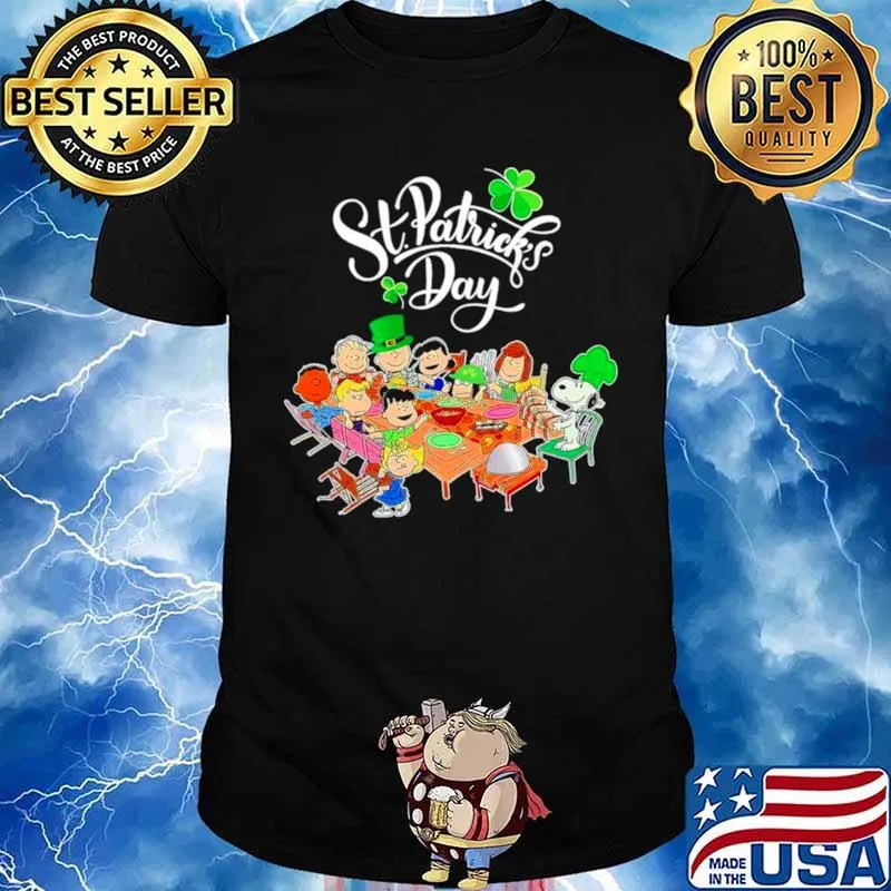 Snoopy Charlie Brown And Friends Party Happy St Patricks Day 2021 shirt