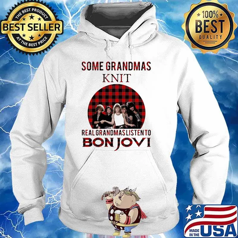 Some Grandmas Play Bingo Real Grandmas Listen To Bon Jovi Sunset Shirt Hoodie