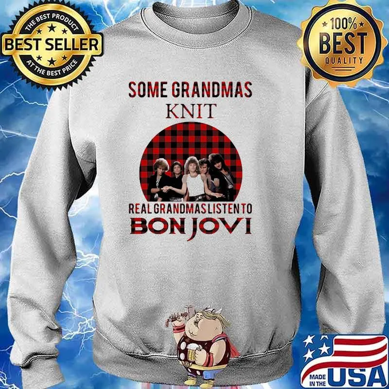 Some Grandmas Play Bingo Real Grandmas Listen To Bon Jovi Sunset Shirt Sweater