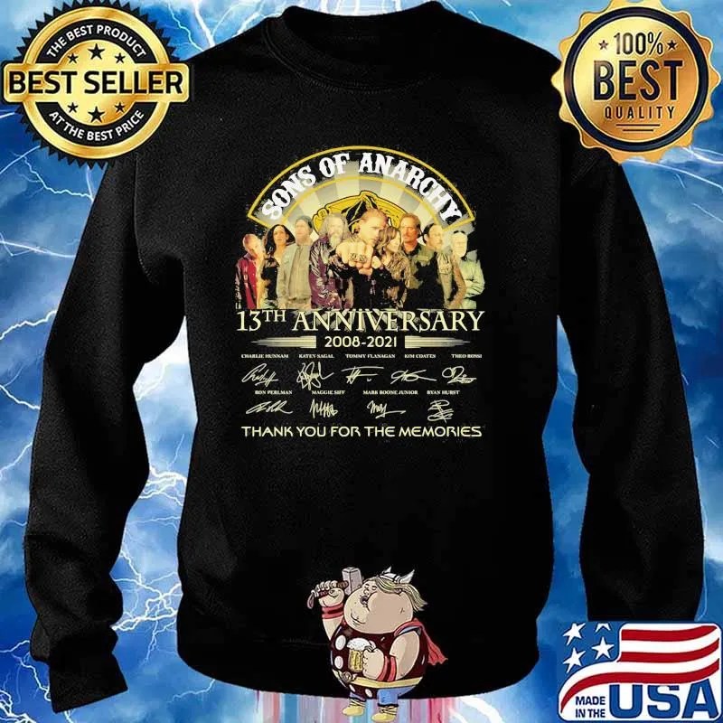 Song Of Anarchy 13th Anniversary 2008-2021 Thank You For The Memories Shirt Sweater