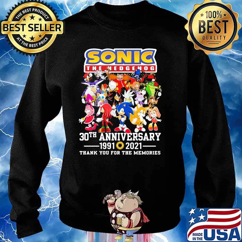 Sonic The Hedgehog 30th Anniversary 1991 2021 Thank You For The Memories Shirt Sweater