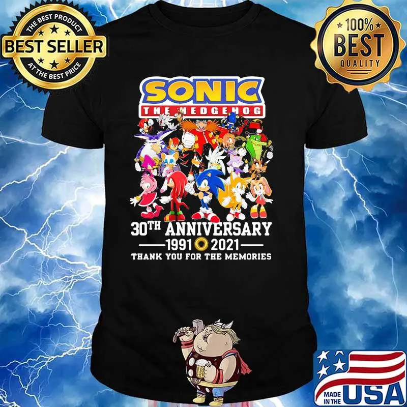 Sonic The Hedgehog 30th Anniversary 1991 2021 Thank You For The Memories Shirt