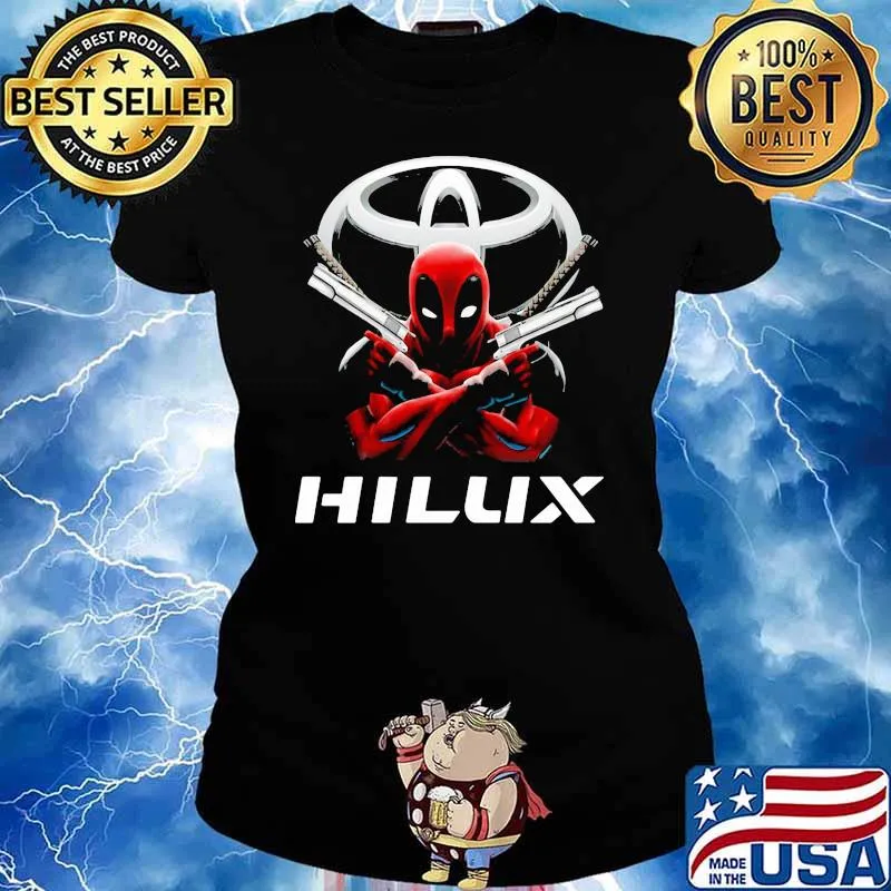 Spider Man With Logo Toyota Hilux Shirt Ladies tee