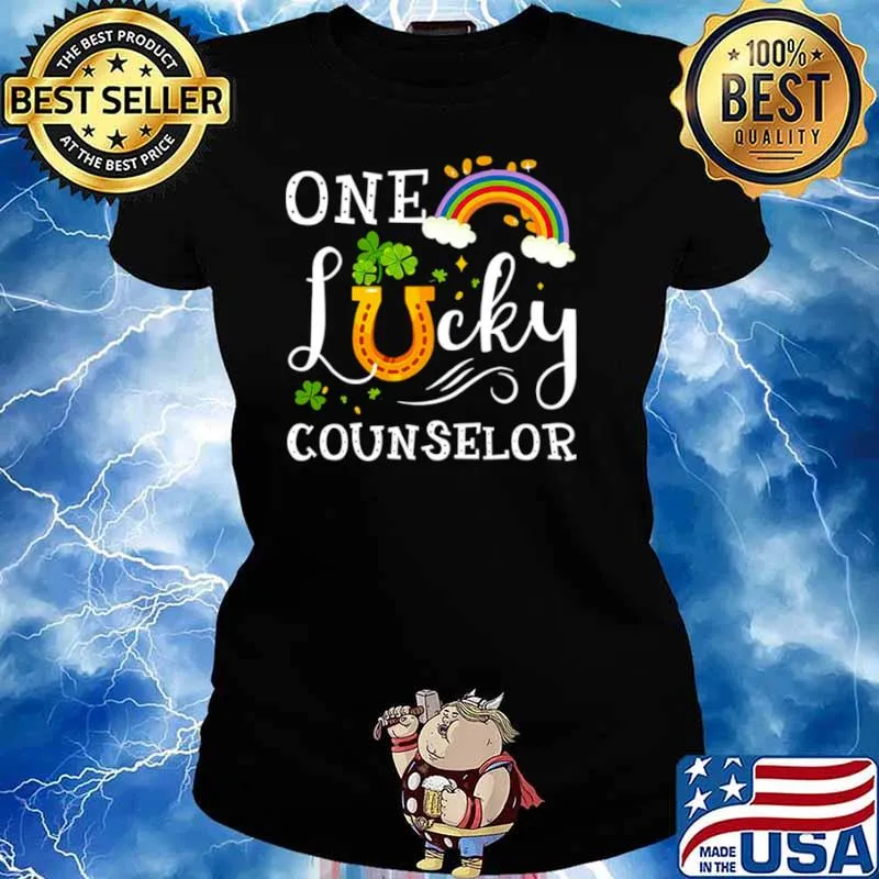 St Patrick’s Day One Lucky Kinder Garten Counselor Shamrock Ladies tee