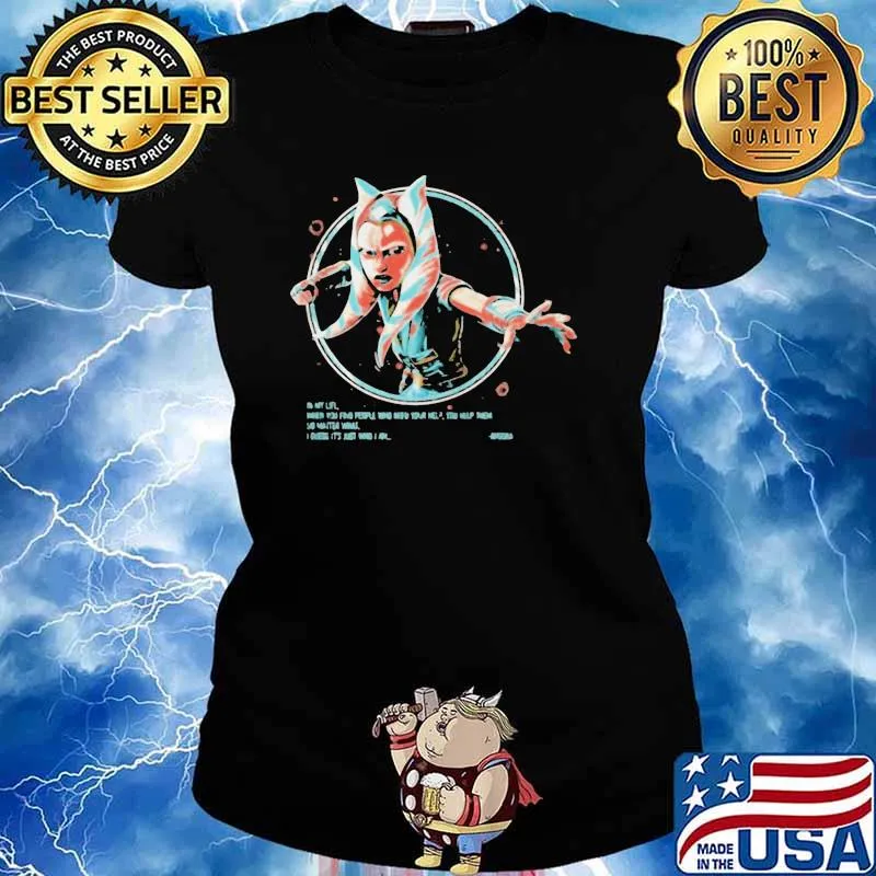 STAR WARS JUST WHO I AM AHSOKA PORTRAIT SHIRT Ladies tee