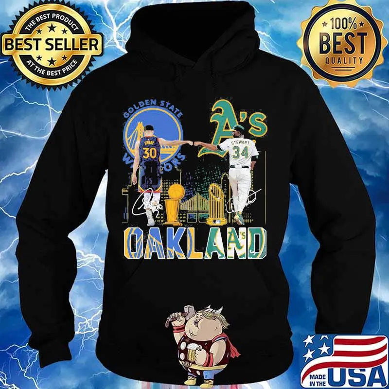 Stephen Curry Golden State Warriors And Dave Stewart Oakland Athletics Oakland Signatures Shirt Hoodie