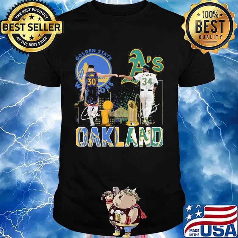 Stephen Curry Golden State Warriors And Dave Stewart Oakland Athletics Oakland Signatures Shirt