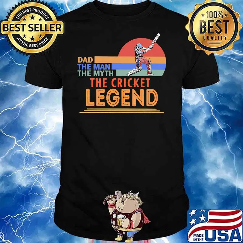 Sunset Dad The Man The Myth The Cricket Legend Shirt